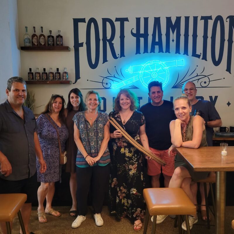 redhead whiskey club visited over 10 distilleries this summer, here we are at fort hamilton